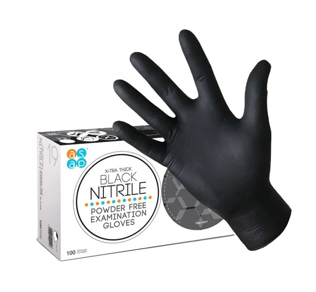 nitril handschuhe lebensmittelecht Strong Hand Handschuhe ASAP Nitrilhandschuhe Extra Dick, Schwarz – 100 Stück Packung, Größe S/M/L/XL, Lebensmittelecht & CE Nitril Black Preisvergleich